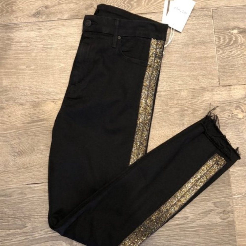 MOTHER High Waisted Looker Ankle Fray Jeans
